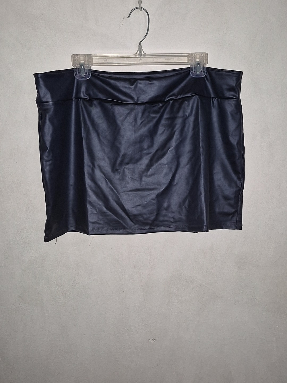 Fashion Nova Navy Faux Leather Mini Skort